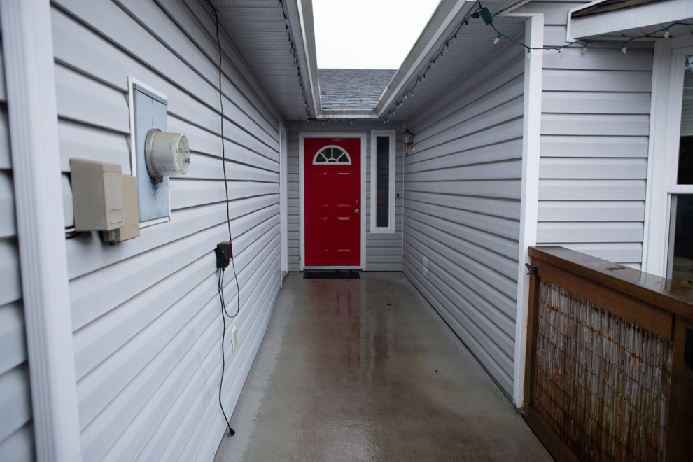 Ideas for making my narrow front path to front door more inviting?