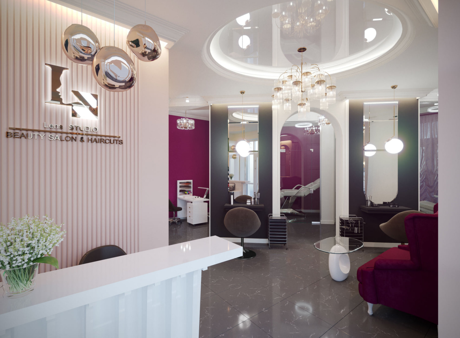 Салон  красоты "LENS". ( Площадь  52 кв. м. )