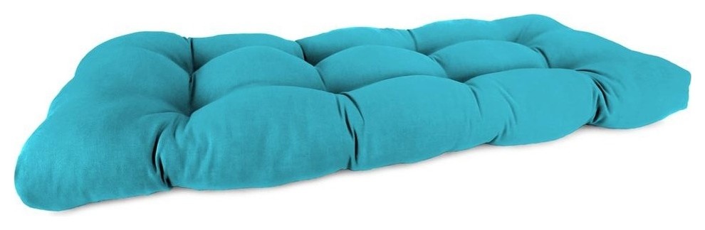 Outdoor Wicker Settee Cushion, Blue color