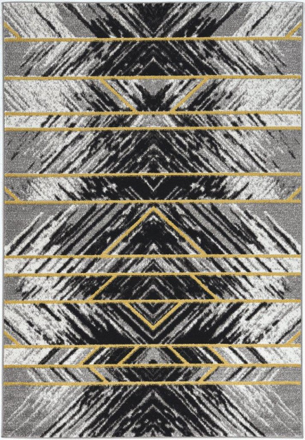 Skyline Rugs Skyline Grey Matrix 2' x 7' Runner Rug, 9' x 13' - Contemporary - Area ...