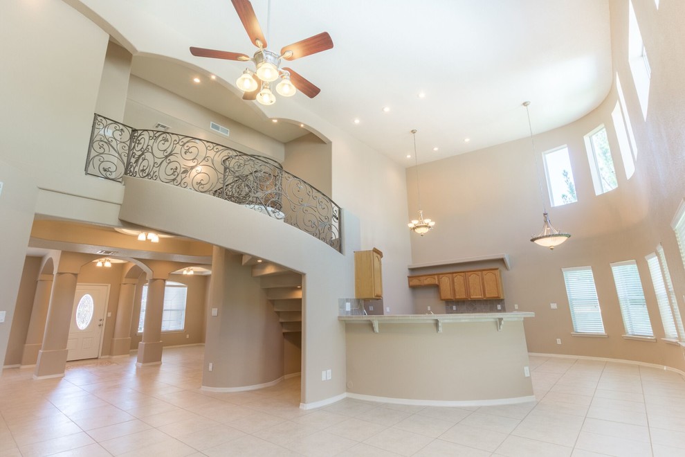 Inspiration for a transitional home design remodel in Austin
