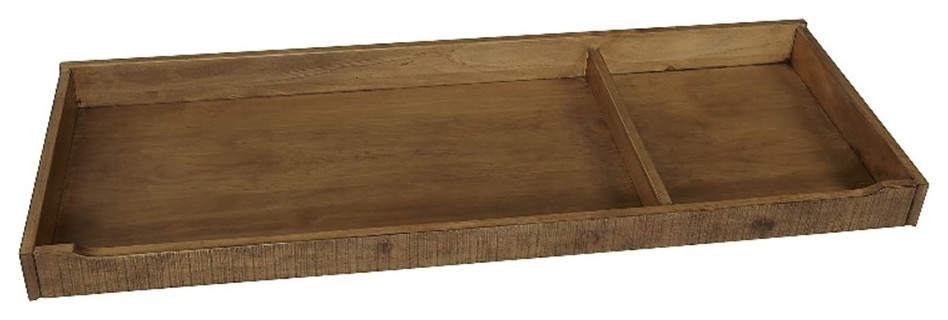 Westwood Design Urban Rustic Transitional Wood Changing Tray in Brushed Wheat