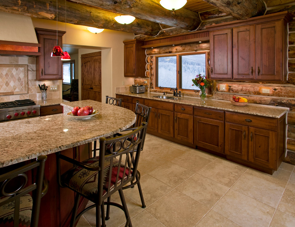 High Mountain Log Home Remodel  Traditional Kitchen 