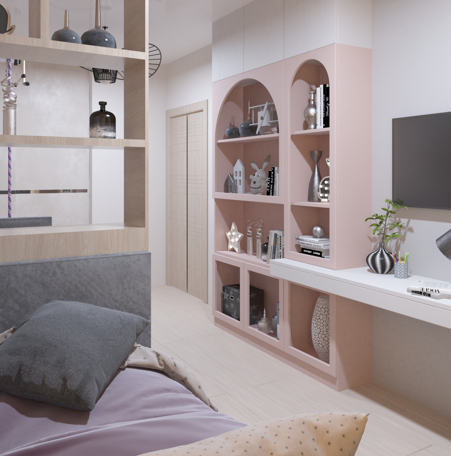 Проект квартиры для семьи с двумя девочками