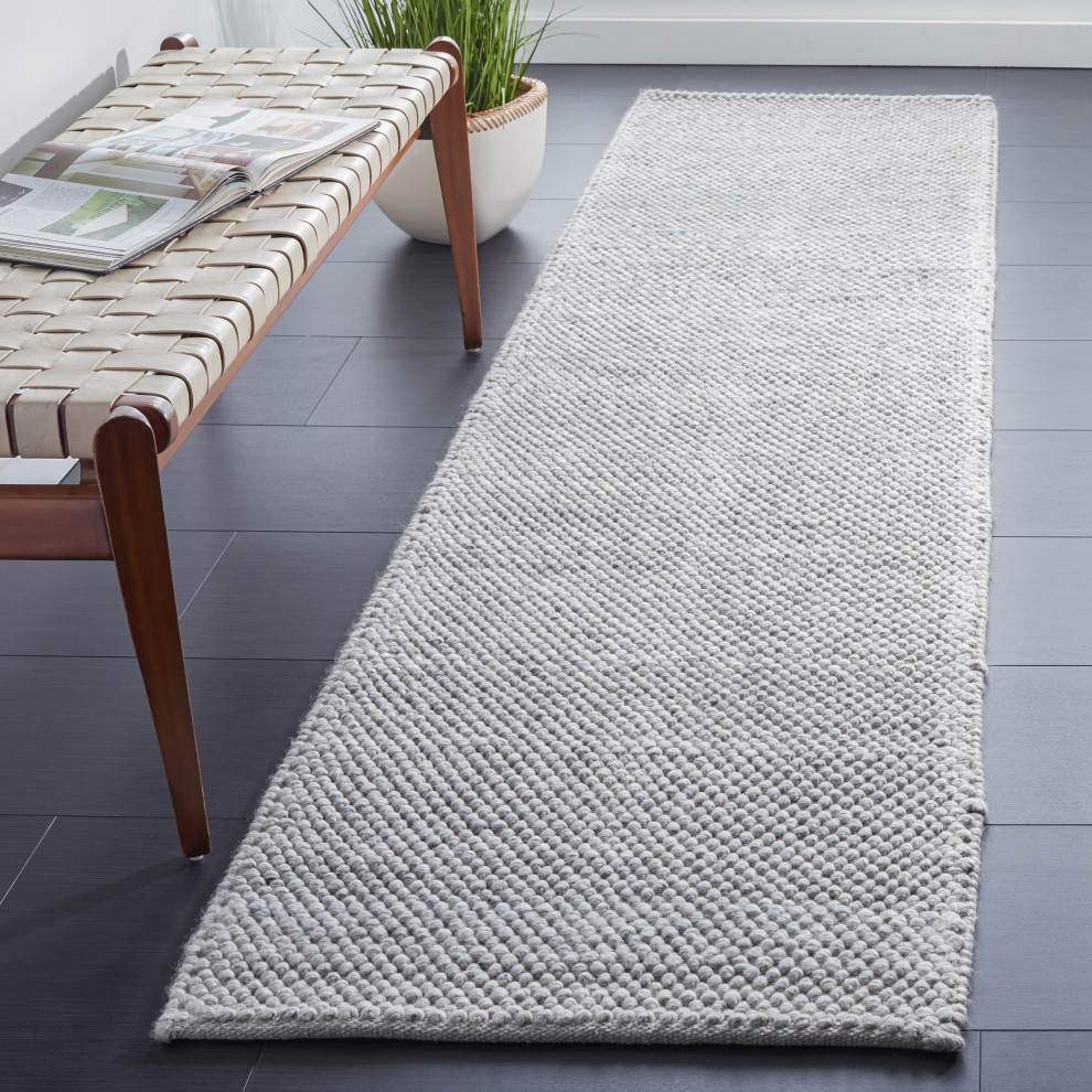Safavieh Couture Natura Collection NAT425 Rug, Silver, 2'3"x7'