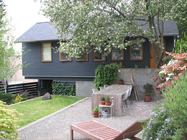 Garage Conversion classique-chic-terrasse-et-patio