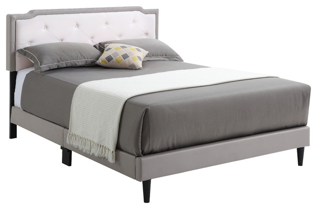 Starlight All In One Bed Transitional Panel Beds By Glory Starlight All In One Bed Gray White Full