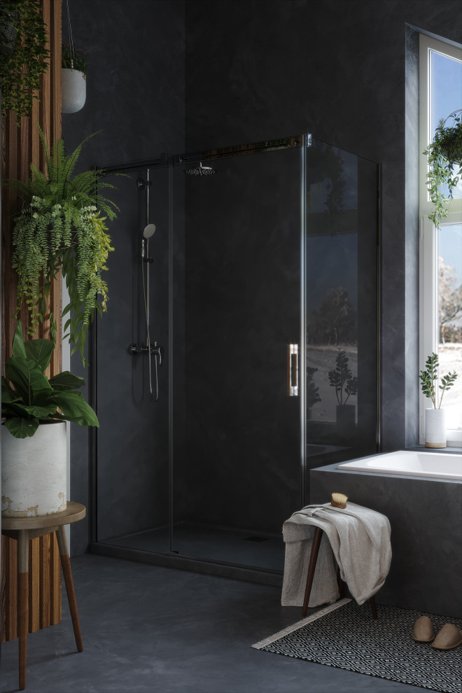 Эскизный проект санузла с окном в частном доме