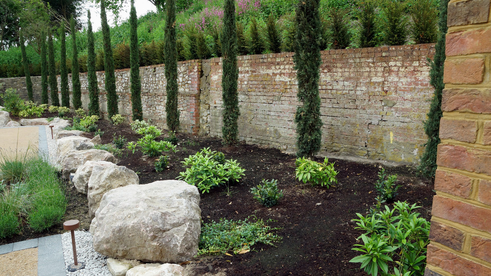 This is an example of a mediterranean garden in Sussex.