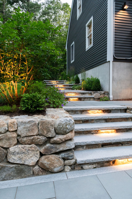 Layered Stone Approach - Concord contemporary-garden