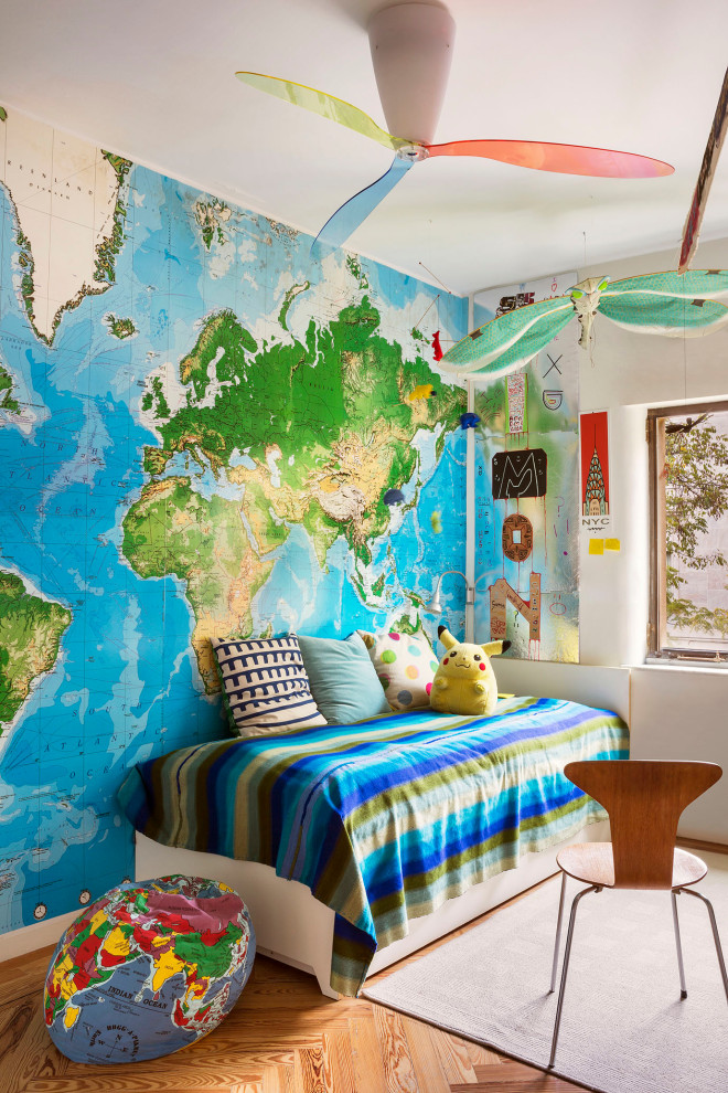 Inspiration for an eclectic kids' room in Madrid.