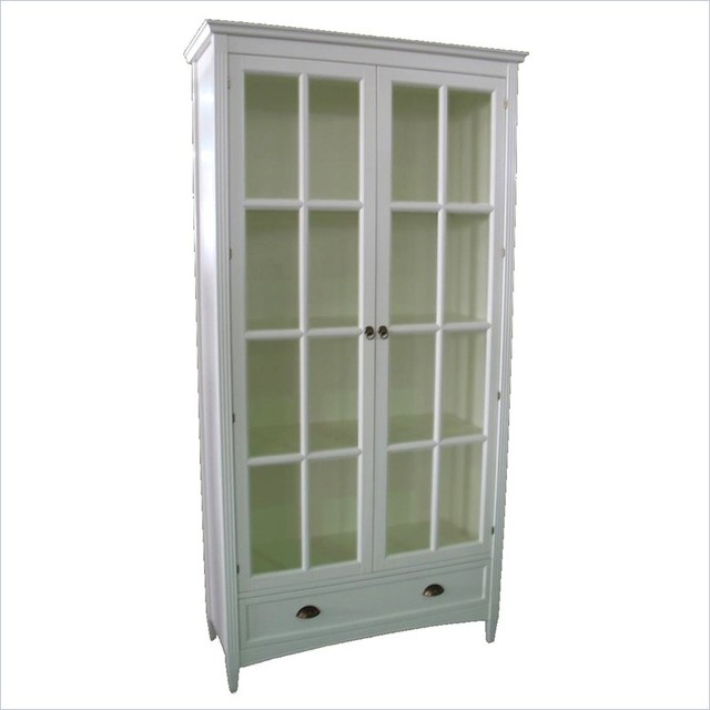 Wayborn Barrister Bookcase with Glass Door in White
