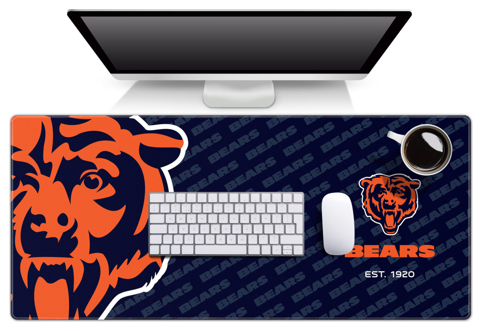 Chicago Bears Logo Series Desk Pad Contemporary Desk Accessories