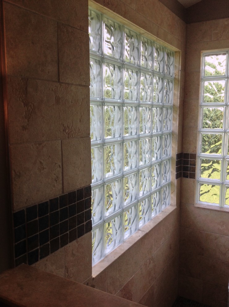 Glass Block Shower Windows For High Privacy Transitional Columbus