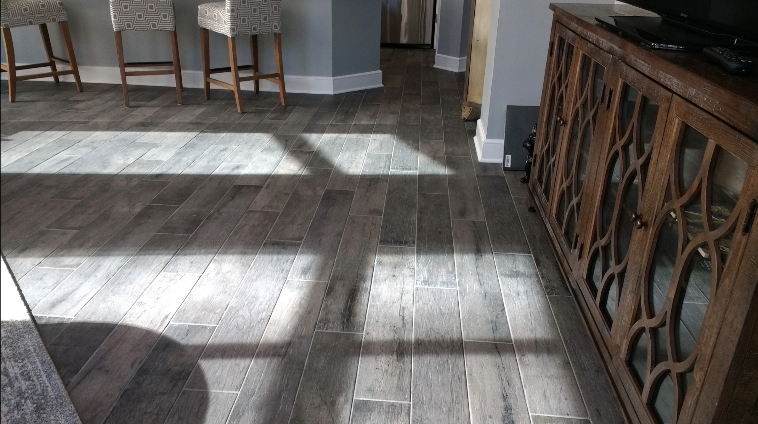 Beautiful Tile flooring at The Luxe high-rise in Midtown.