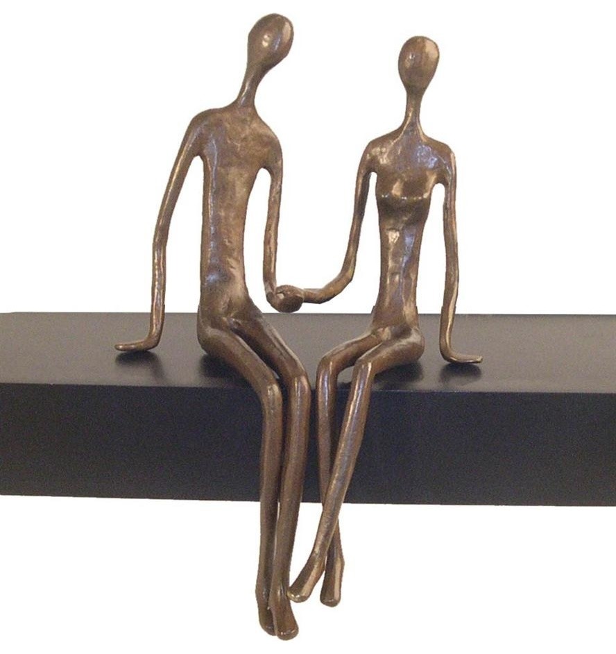 Danya B Sitting Couple Cast Bronze