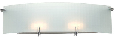 Wall Sconce, With Curved Glass Shade, Frost, 100Wx2 J Type