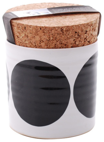 Spots Salt Jar, Black