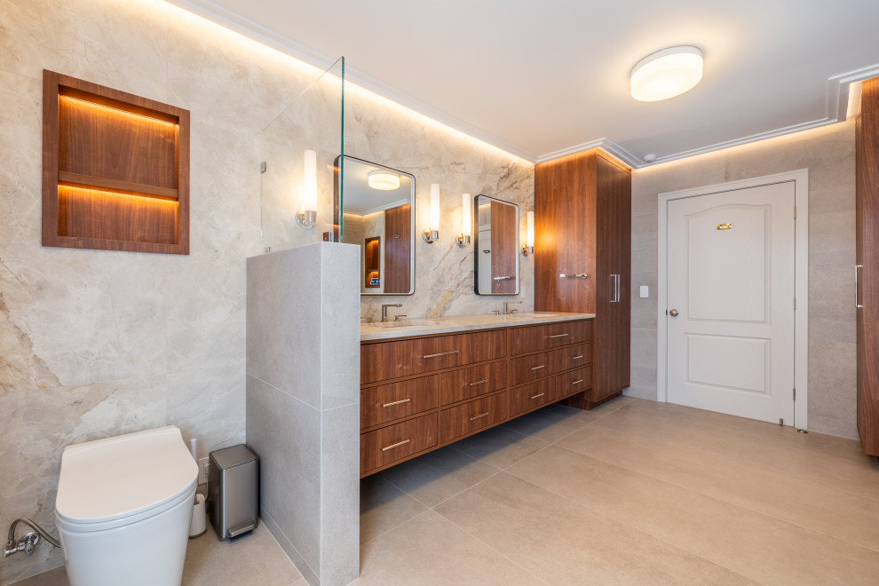 Modern Luxury Primary Bathroom Remodel | Plainsboro, NJ