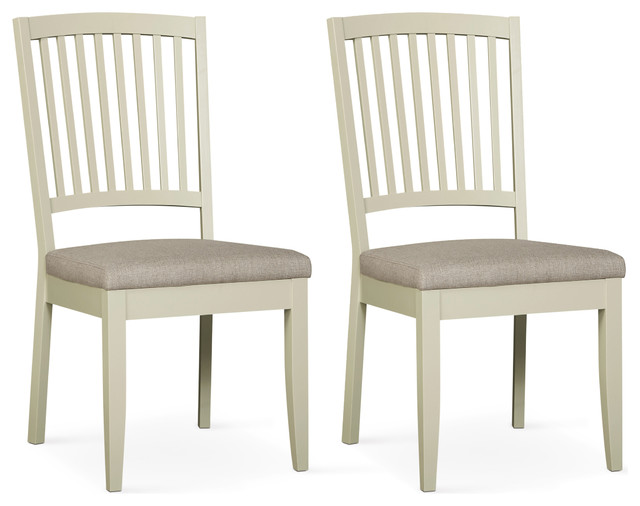 Sandford Slatted Dining Chairs Off White And Gray Set Of 2 Sandford Slatted Dining Chairs Off White And Gray Set Of 2
