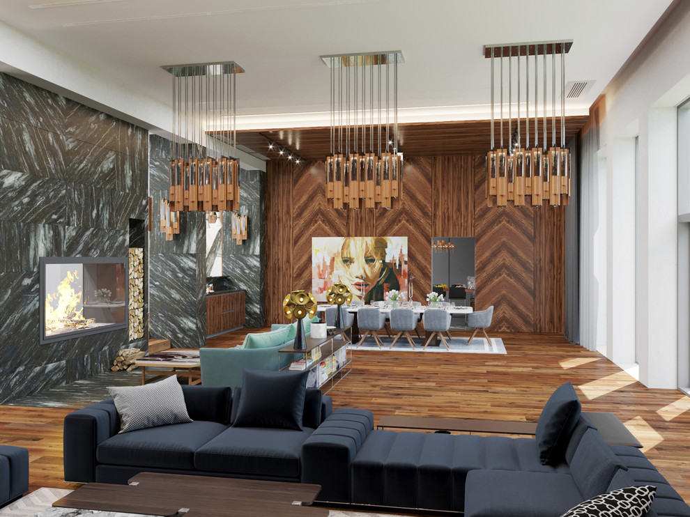 Современный дом  - интерьер гостиной