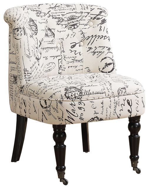 Accent Chair Traditional Style Vintage French Fabric Accent Chair Traditional Style Vintage French Fabric