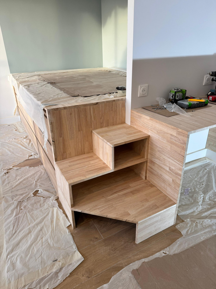 Rénovation d'un studio avec mezzanine