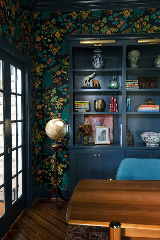 Lovely Pattern on Pattern Office - Transitional - Home Office - Other ...
