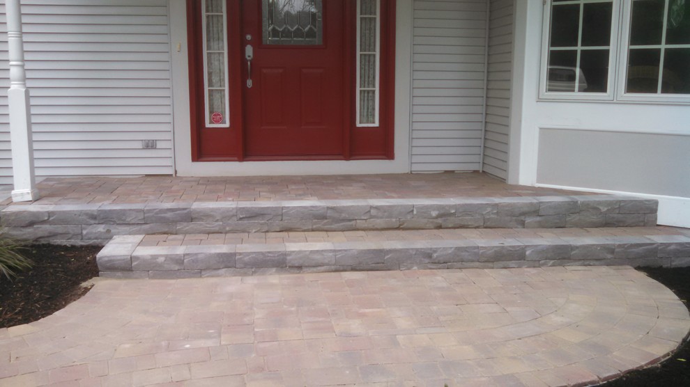 Front paver walkway & entrance landing