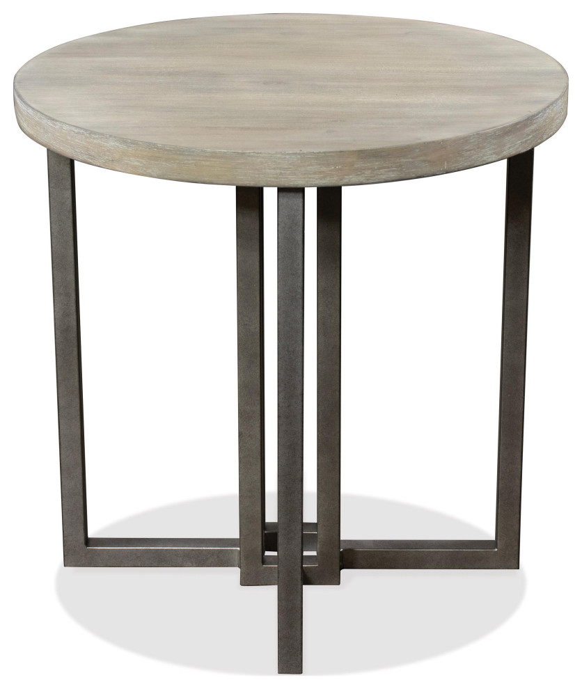 Riverside Furniture Adelyn Round Side Table - Industrial - Side Tables ...