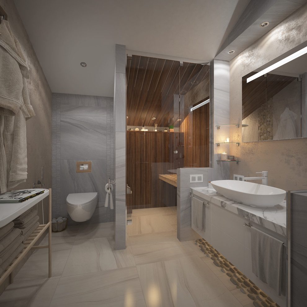 Ванная комната с мини-сауной