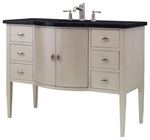 Ambella Home Collection Sterling Bowfront Sink Chest Champagne