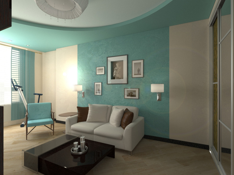 Комната в современном стиле для молодой девушки.