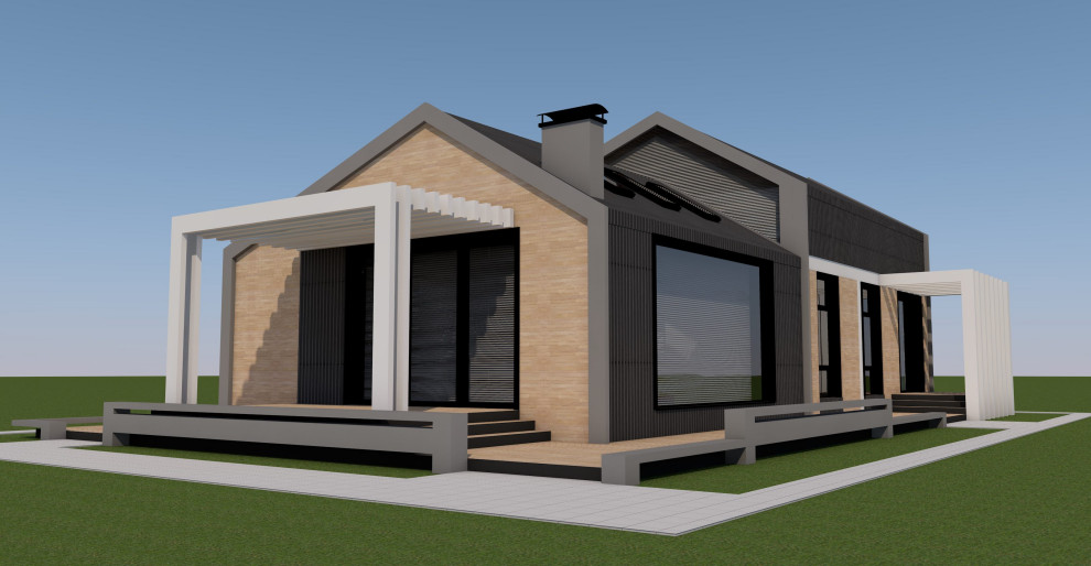 Архитектура дома стиле Барнхаус