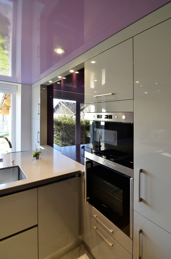 This is an example of a contemporary kitchen in Dijon.