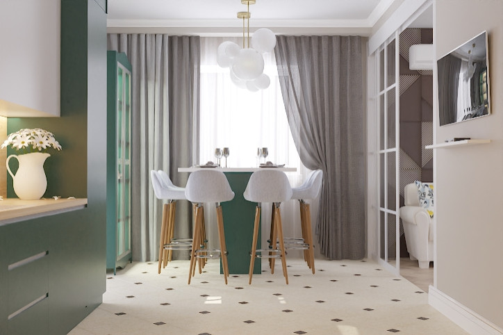 Кухня-столовая в Подмосковье