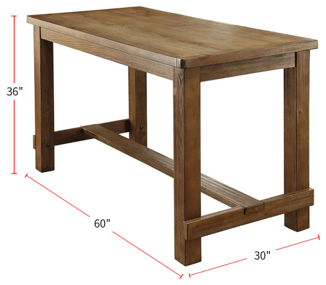 Rectangular Counter Height Table Rectangular Counter Height Table, Natural Tone - Transitional - Dining ...