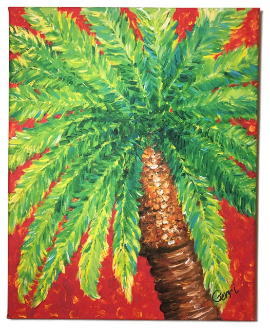 Palm Tree Canvas Art Tropical Paintings by My Island Houzz