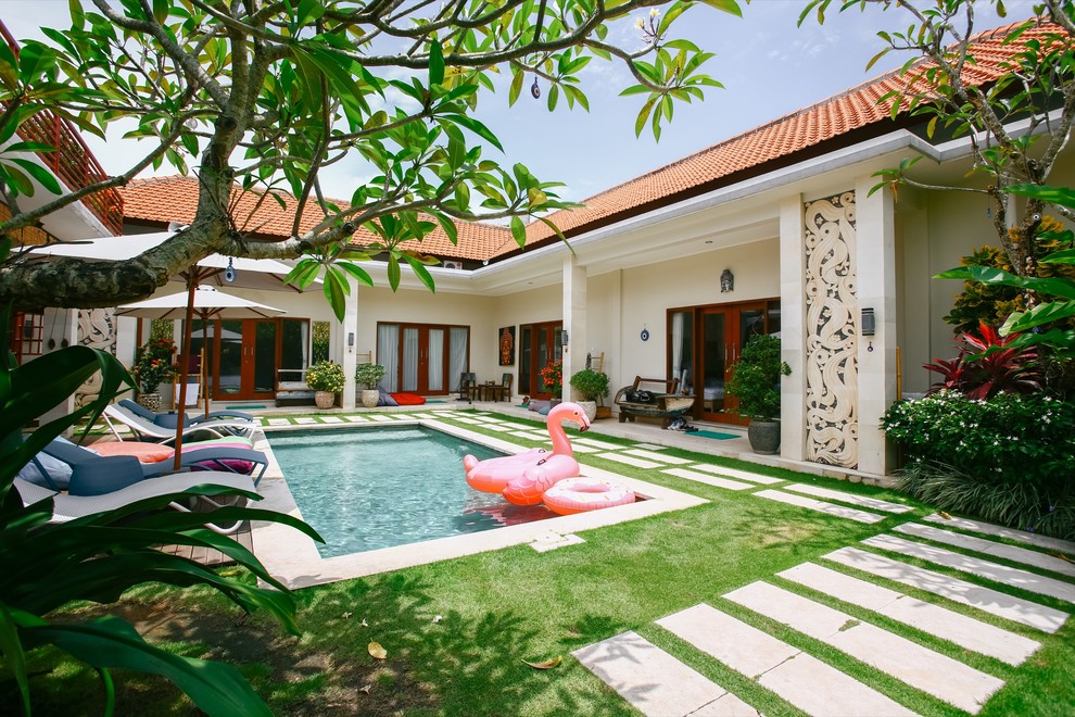 This is an example of a tropical home design in Singapore.