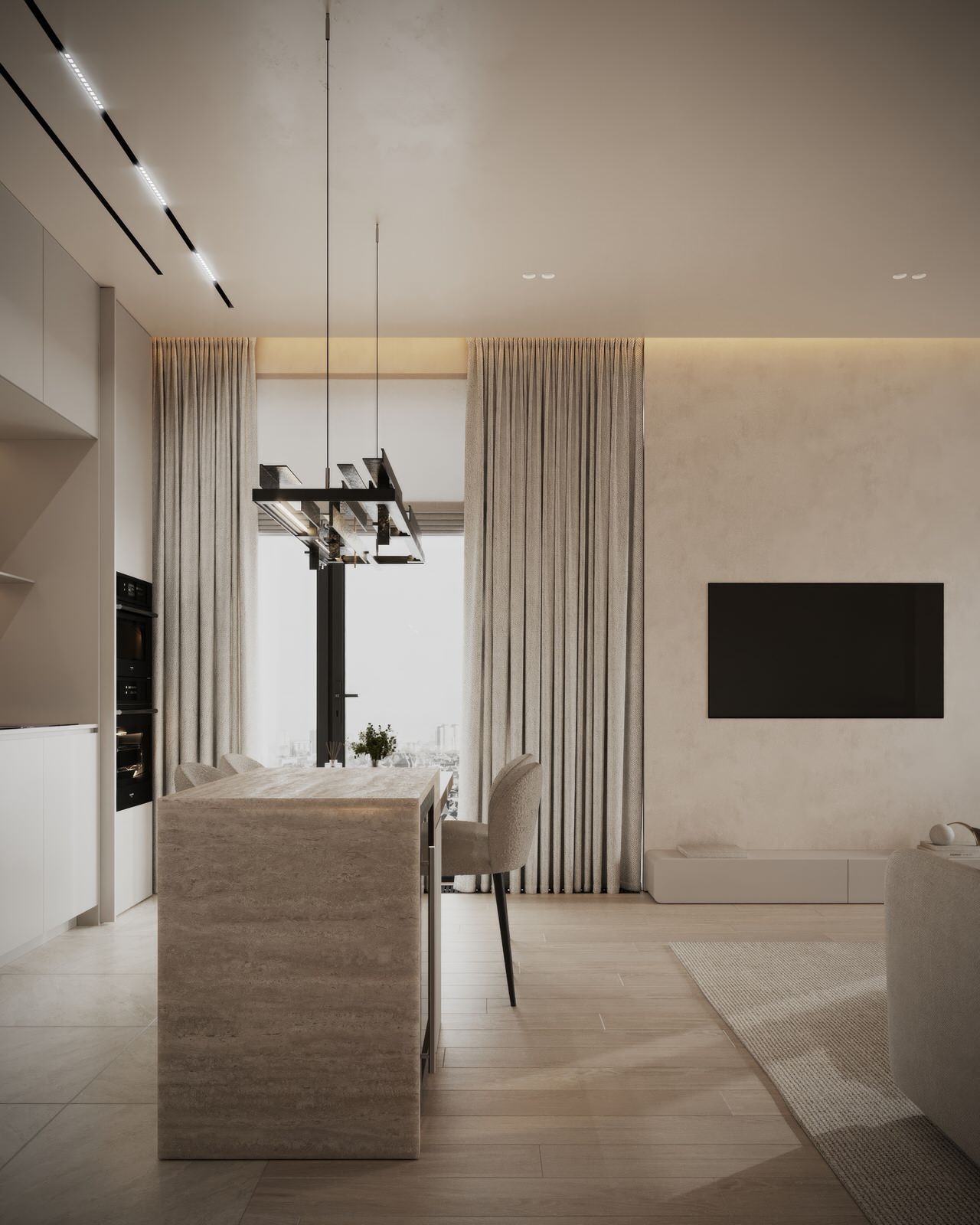 Апартаменты в монохроме