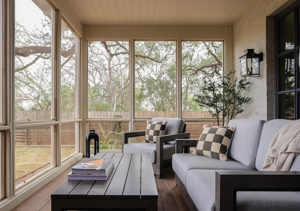 Relaxed Screened Porch with Modern Comfort - Modern - Porch - Charlotte ...