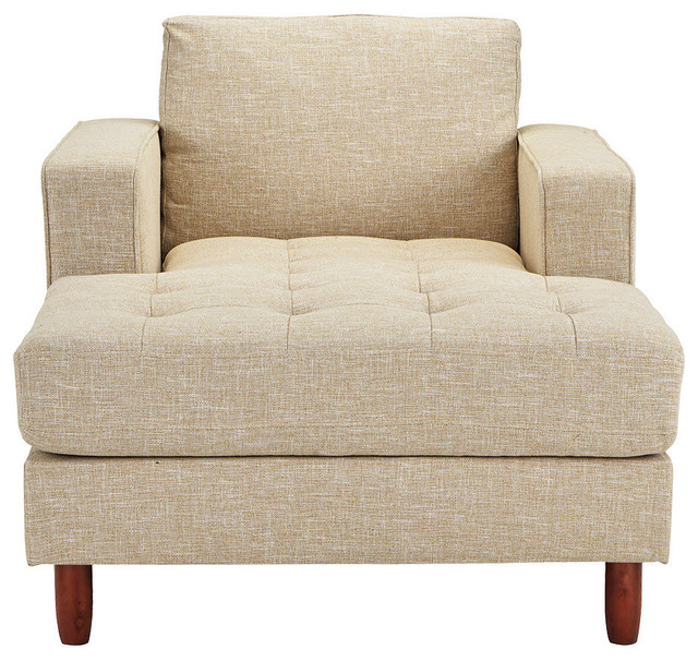 Modern Midcentury Chaise Lounge Chair Indoor Modern Midcentury Chaise Lounge Chair Beige