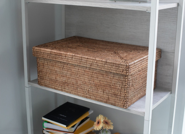Artifacts Rattan™ Rectangular Storage Box With Lid, 14"x10"x6 ...