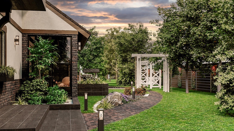 Дизайн- проект  фасада и благоустройства  жилого дома