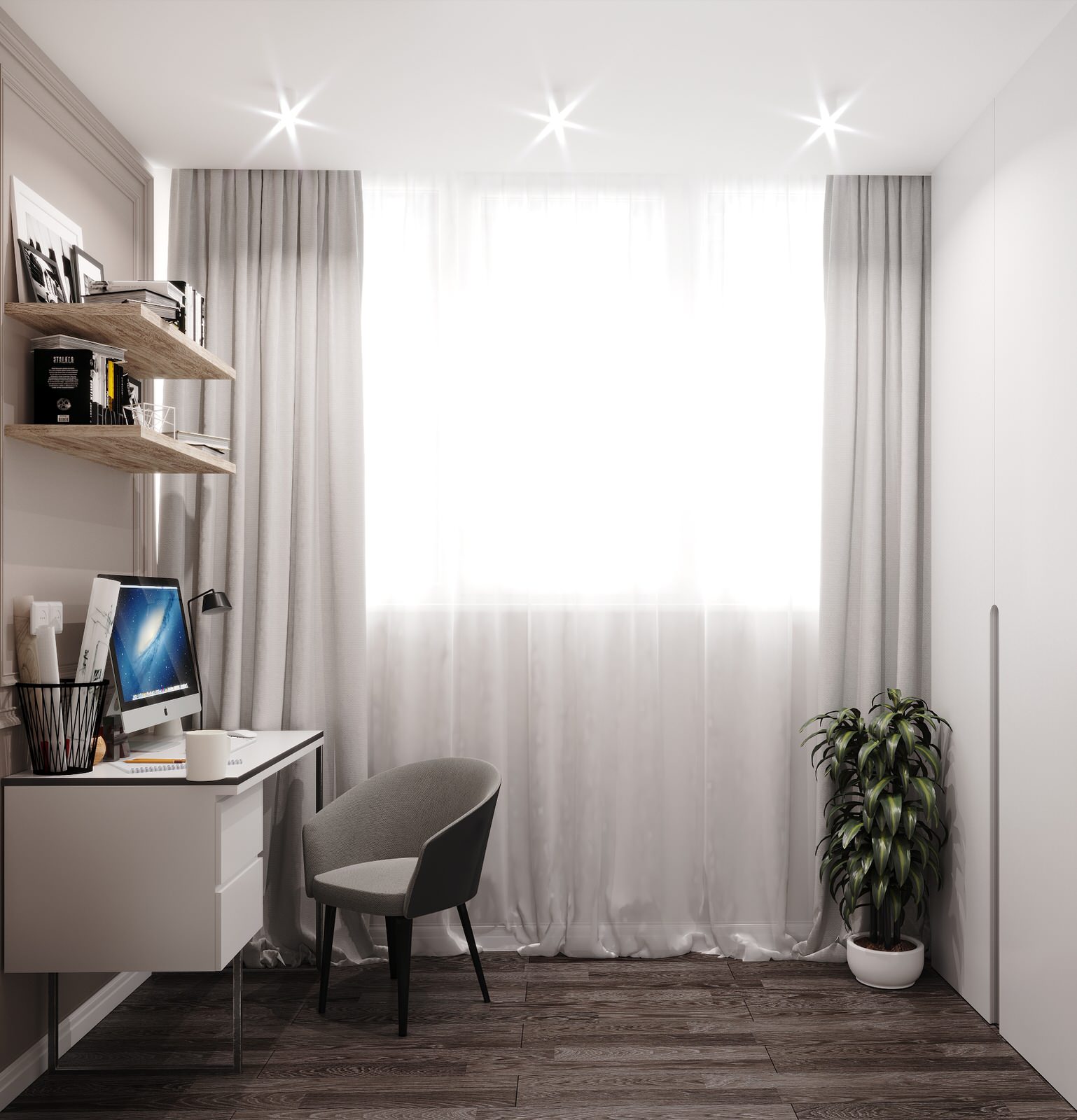 Кабинет на лоджии, 4 кв.м., ЖК Вершина