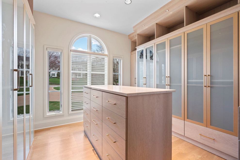 Modern Lux Primary Bathroom and Closet Remodel Leawood, KS Modern