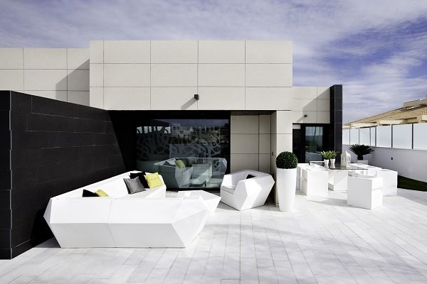 Atico lujo contemporaneo-terraza-y-balcon