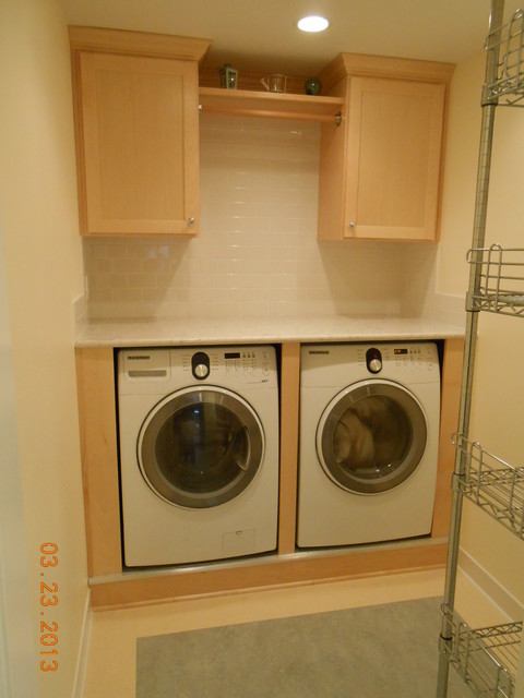 Laundry Room Front Loader Washer And Dryer Traditional