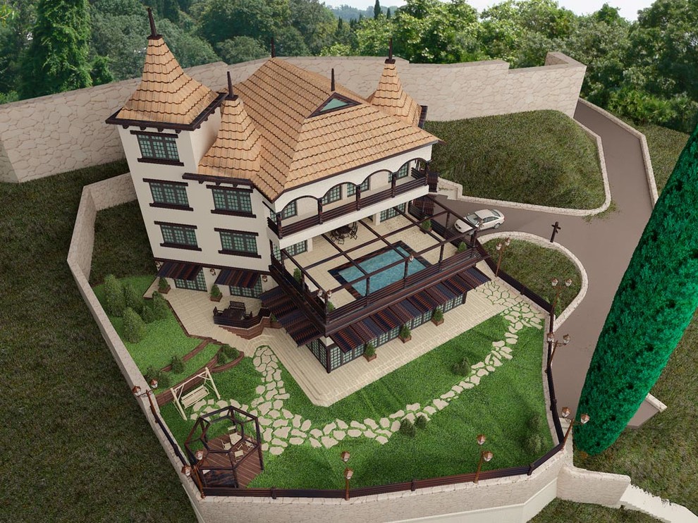 Частный дом в средиземноморском стиле.