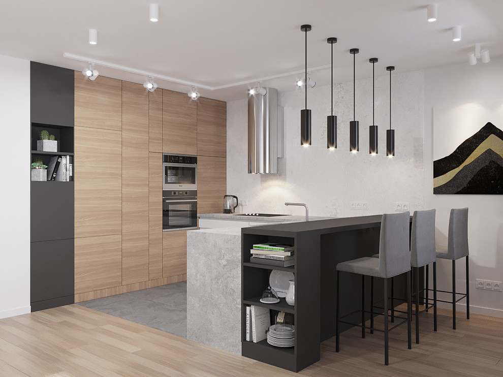 Бетон и дерево